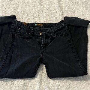 Aura Jet Black Straight Leg Jeans